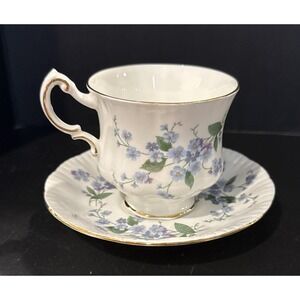 Paragon Forget Me Not‎ Bone China Tea Cup Saucer Set of 2 Floral England